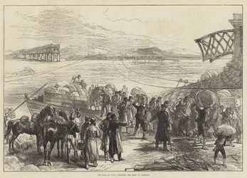 The War in Spain, crossing the Ebro at Castijon